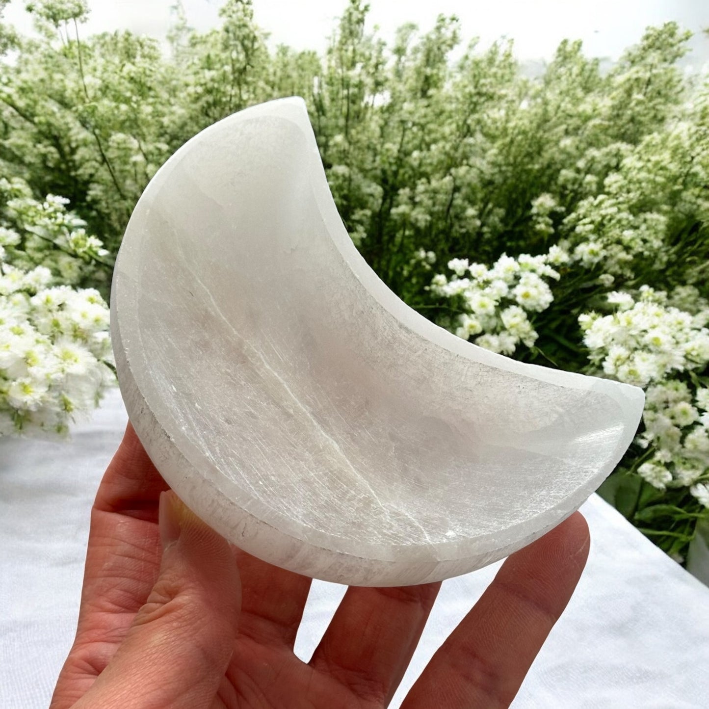 Moon Selenite Bowl (M)