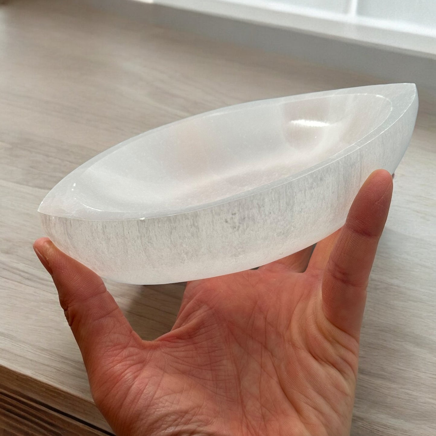 Oval Selenite Bowl (L)