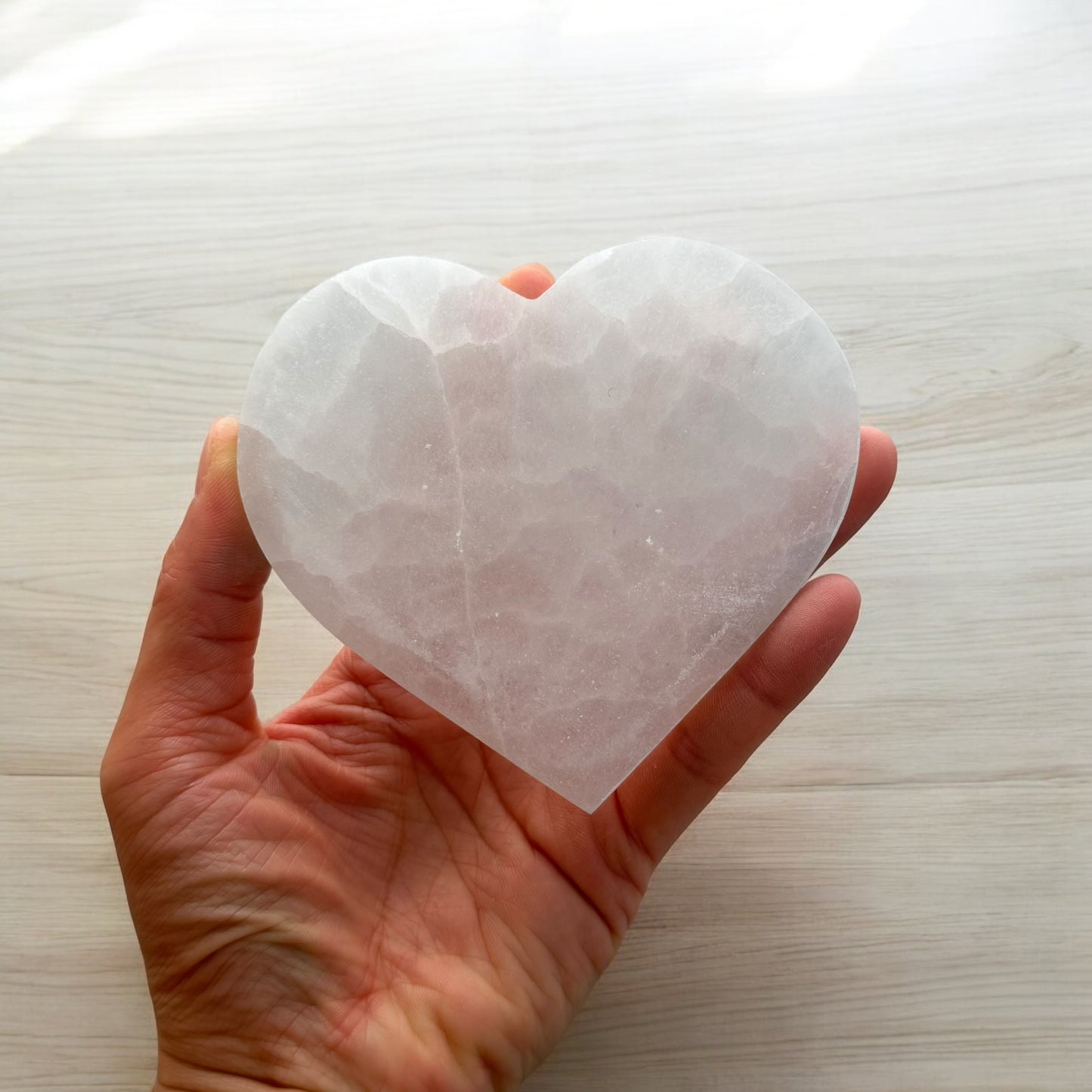 Heart Selenite Plate (M)