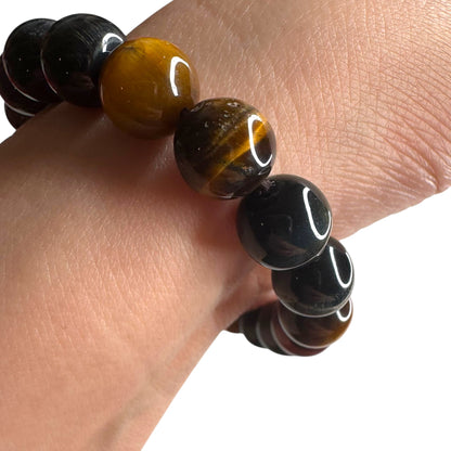 Rainbow Tiger's Eye Crystal Beaded Bracelets