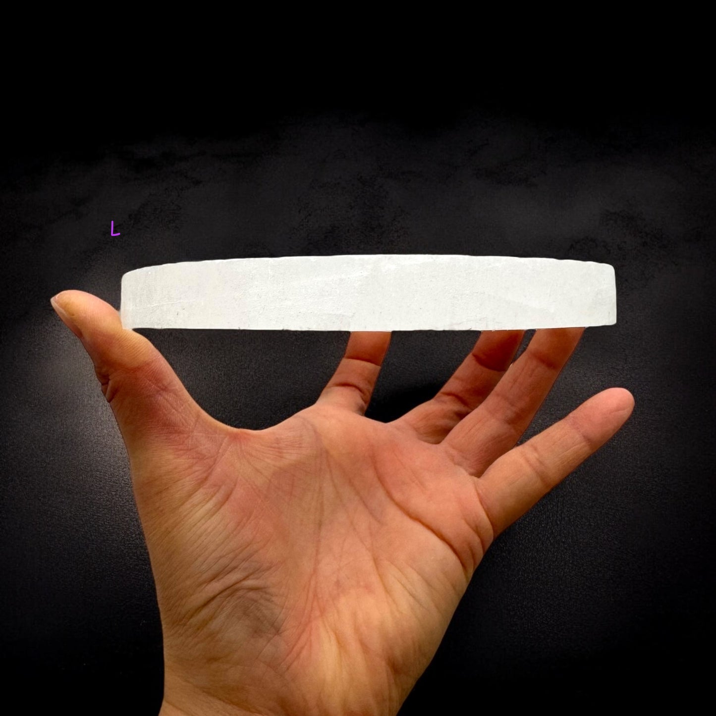 Selenite Crystal Plate Round