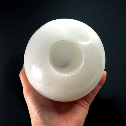 Sphere Selenite Crystal Light