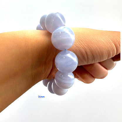 Blue Lace Agate Crystal Beaded Bracelets