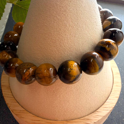 Tiger's Eye Crystal Beaded Bracelet