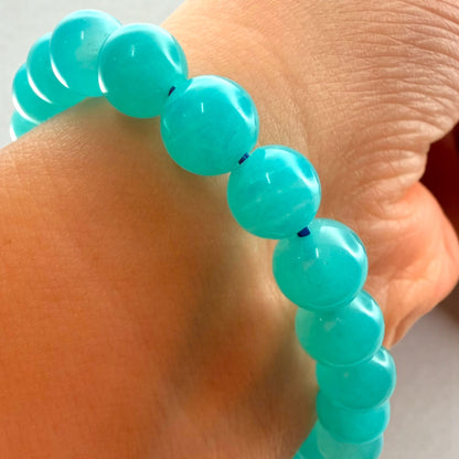 Amazonite Crystal Beaded Bracelet (8 mm)