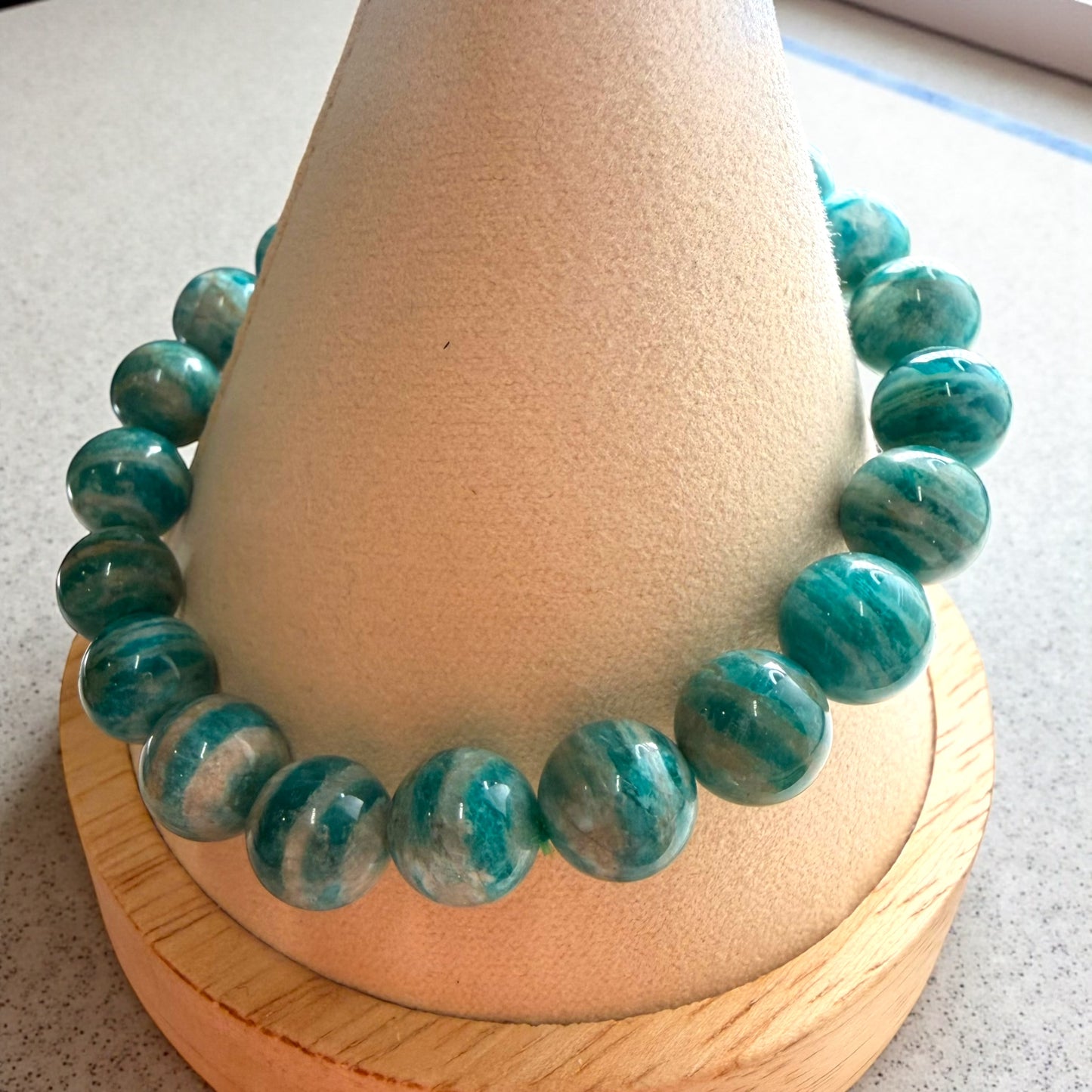 俄羅斯天河石水晶串珠手鍊