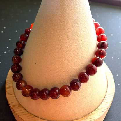 Carnelian Crystal Beaded Bracelets