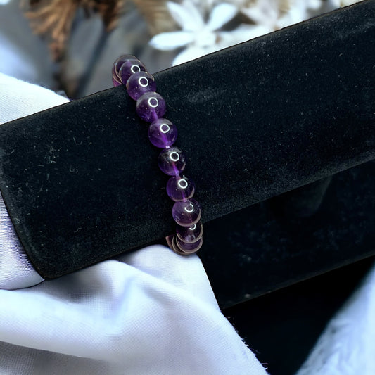 紫水晶串珠手鍊（8.5 毫米）