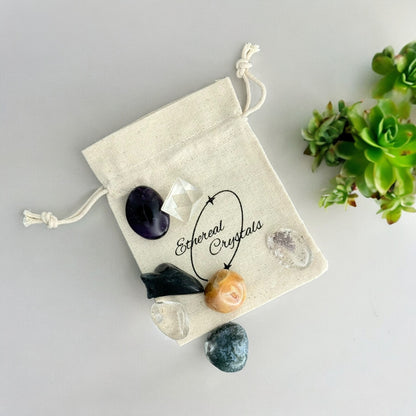 Prosperity Abundance Chakra Tumble Stone Crystal Set