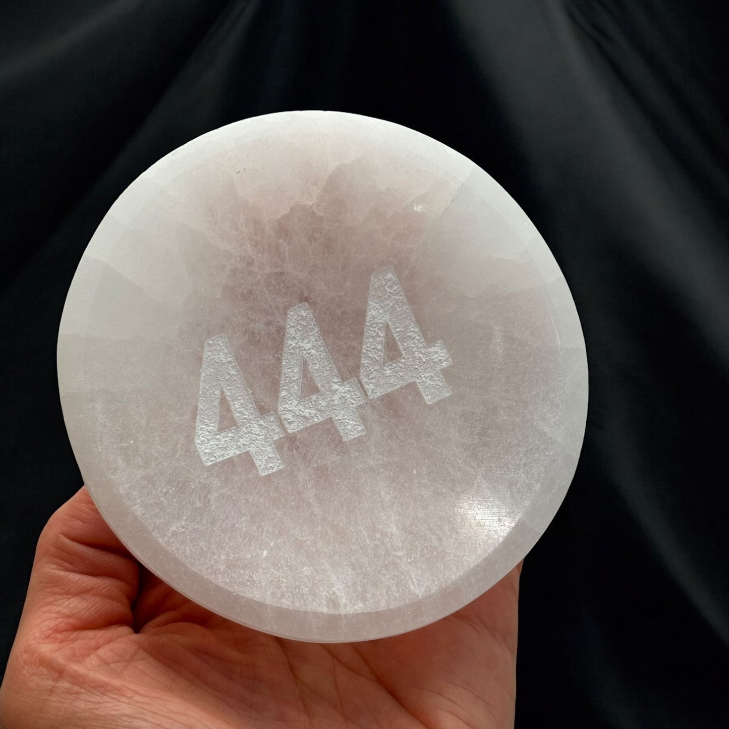 Angel Number "444" Selenite Bowl Round (S)