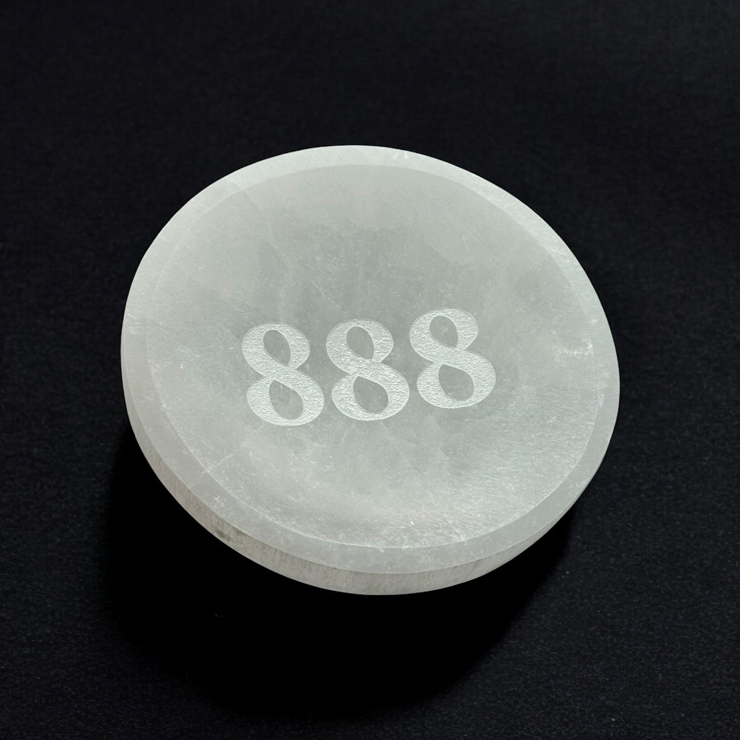 Angel Number "888" Selenite Bowl Round (M)