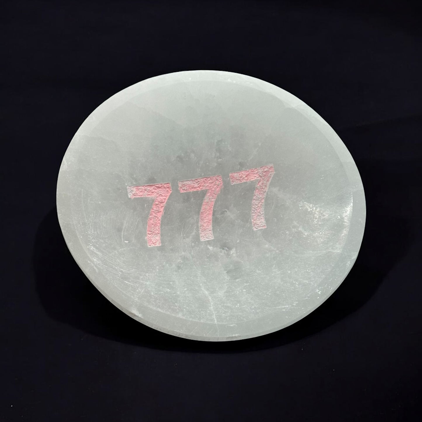 Angel Number "777" Selenite Bowl Round (M)