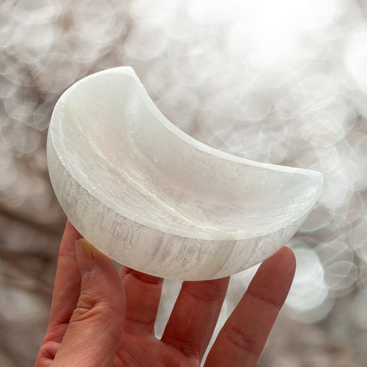 Moon Selenite Bowl (M)