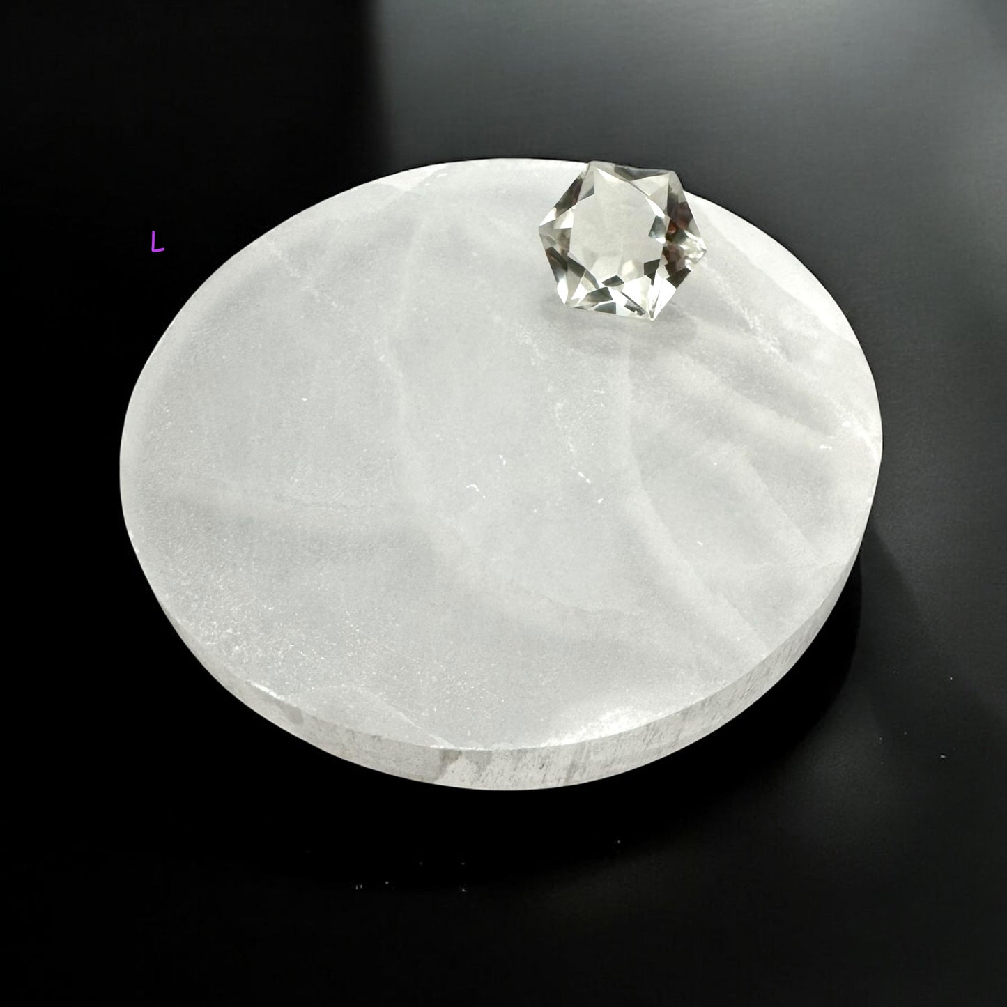 Selenite Crystal Plate Round