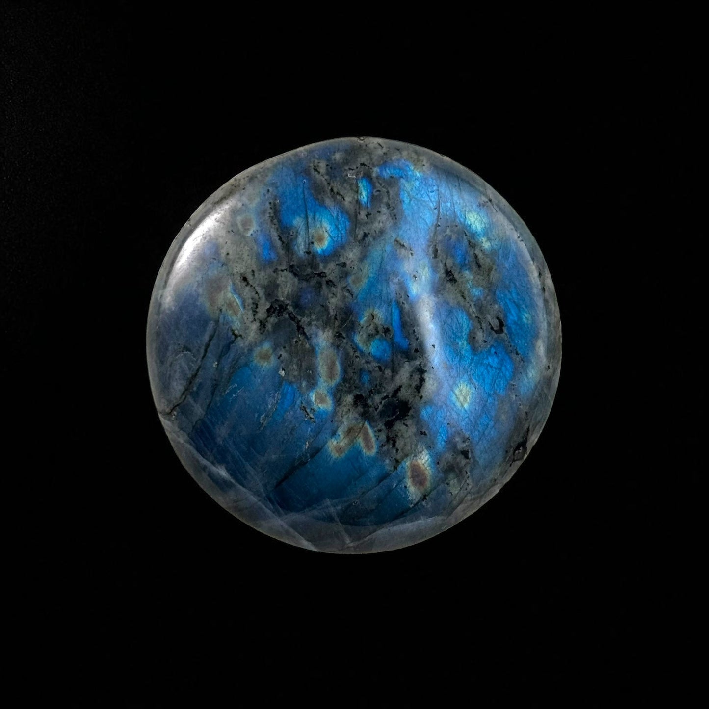 Premium Full Flash Labradorite Crystal Palm Stones