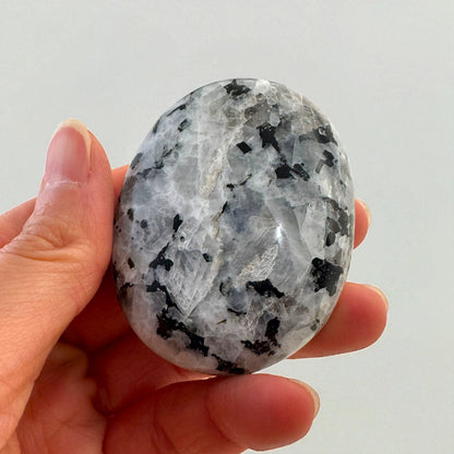 Rainbow Moonstone Crystal Palm Stones