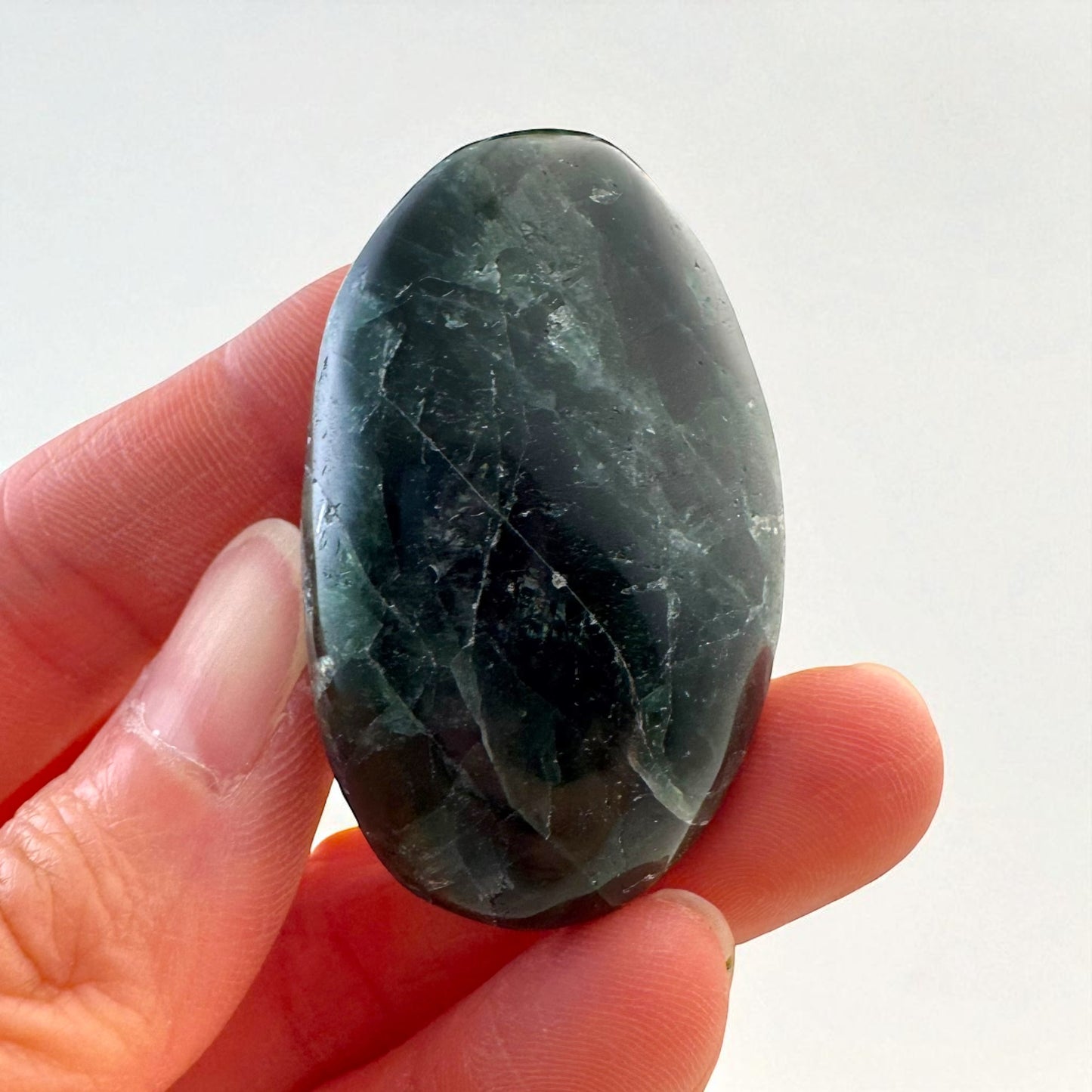 Green Apatite Crystal Palm Stones