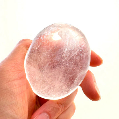 Clear Quartz Crystal Palm Stones