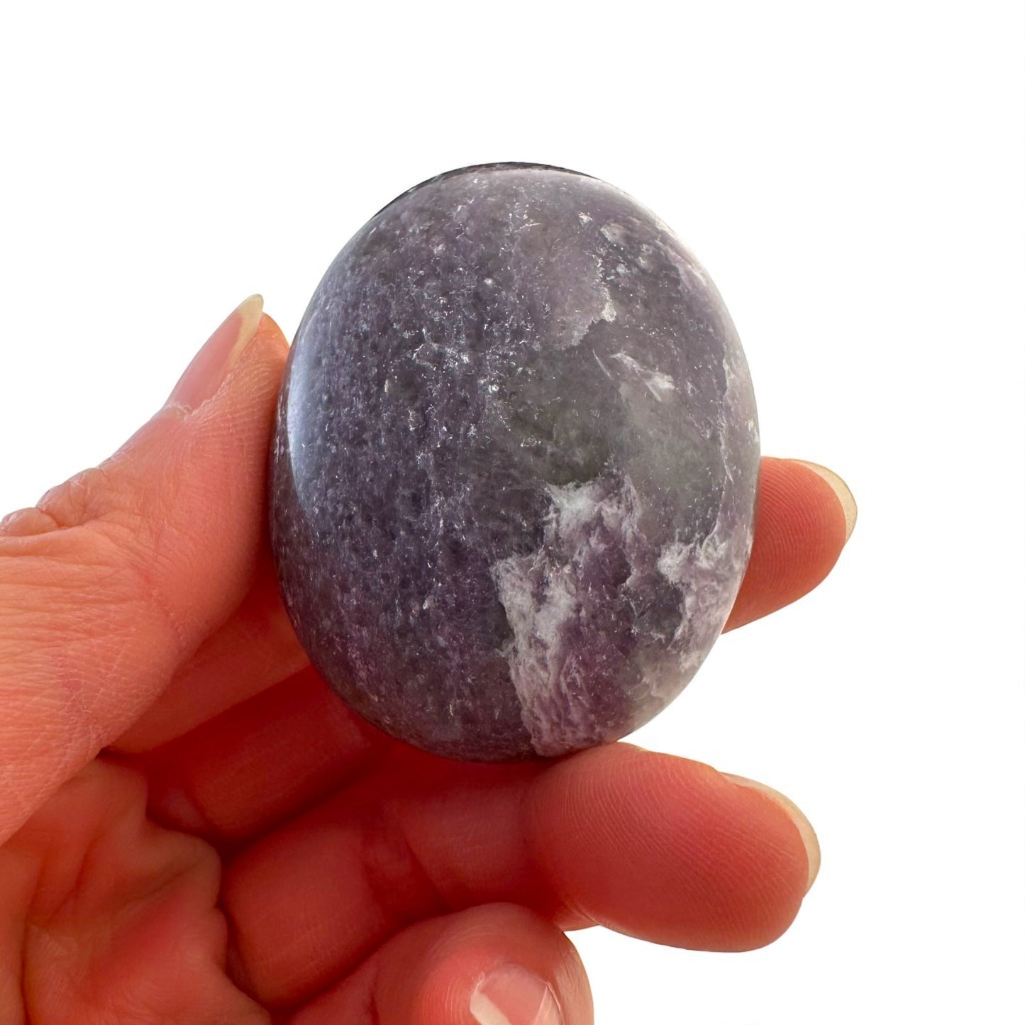 Lepidolite Crystal Palm Stones