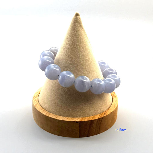 Blue Lace Agate Crystal Beaded Bracelets