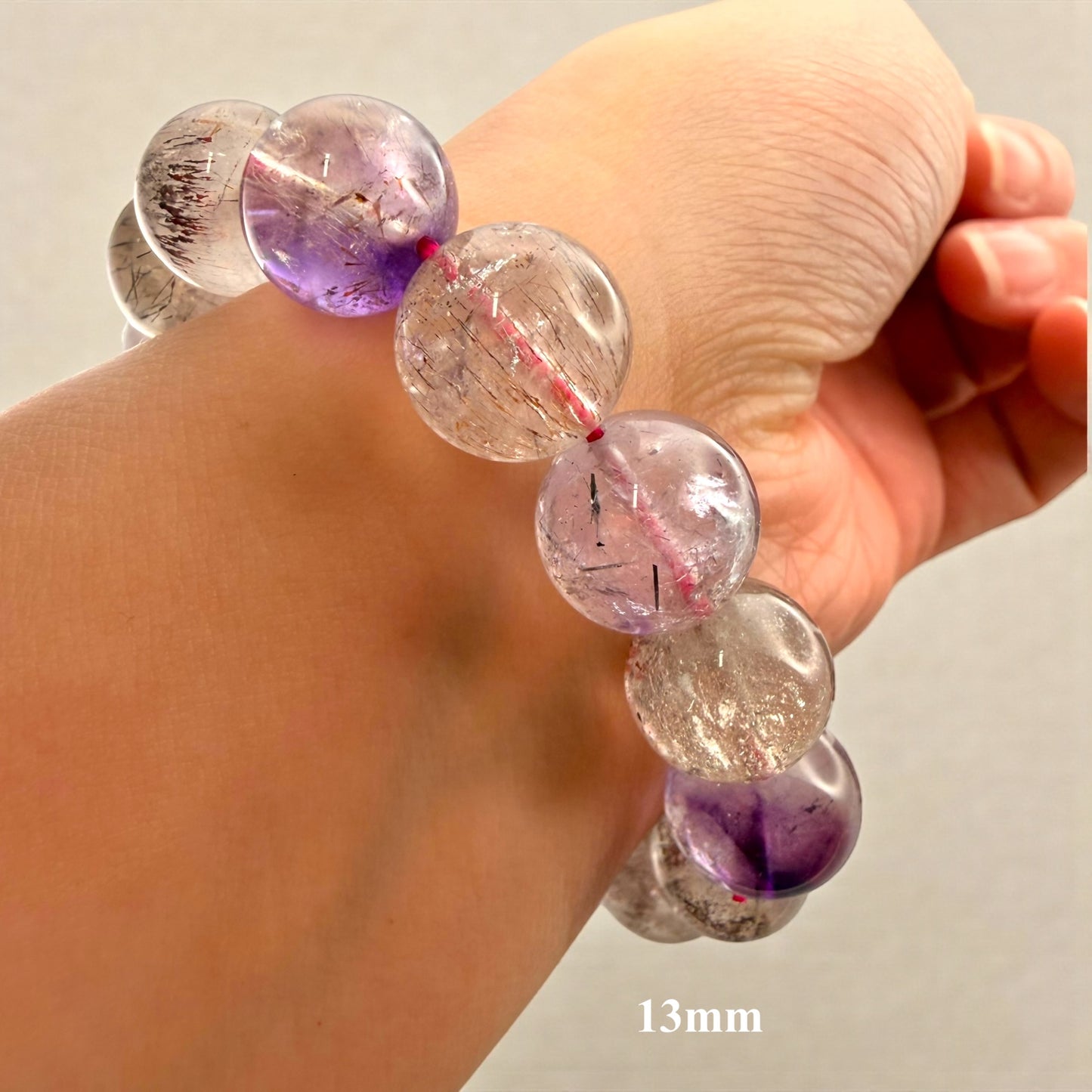 Super Seven, Amethyst Crystal Beaded Bracelet