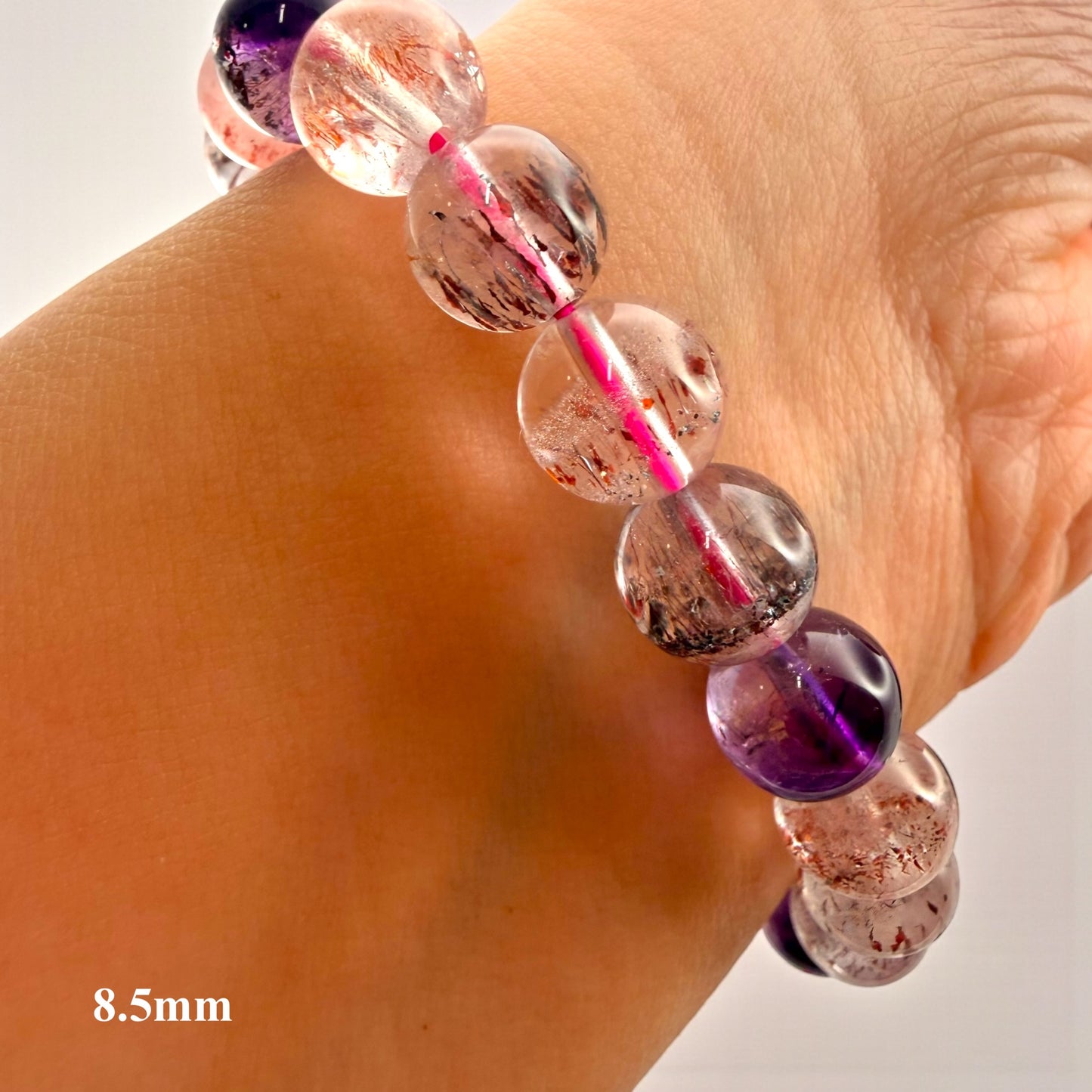 Super Seven, Amethyst Crystal Beaded Bracelet