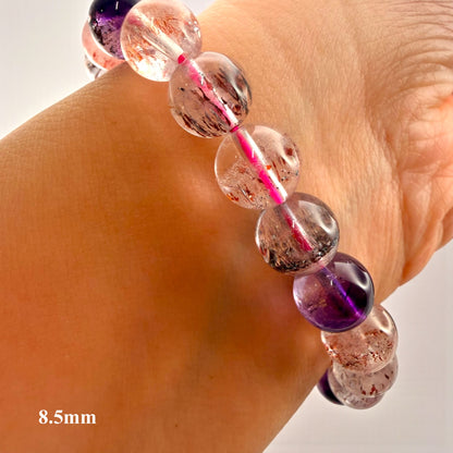 Super Seven, Amethyst Crystal Beaded Bracelet