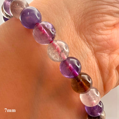 Super Seven, Amethyst Crystal Beaded Bracelet