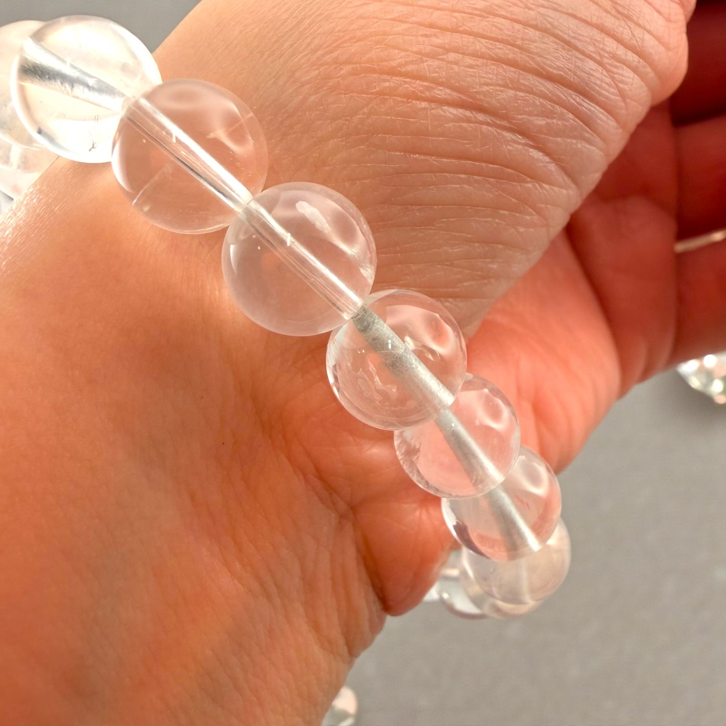 Girasol Clear Quartz Crystal Beaded Bracelets