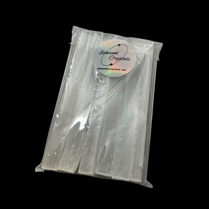 Selenite Crystal Rough Sticks Pack