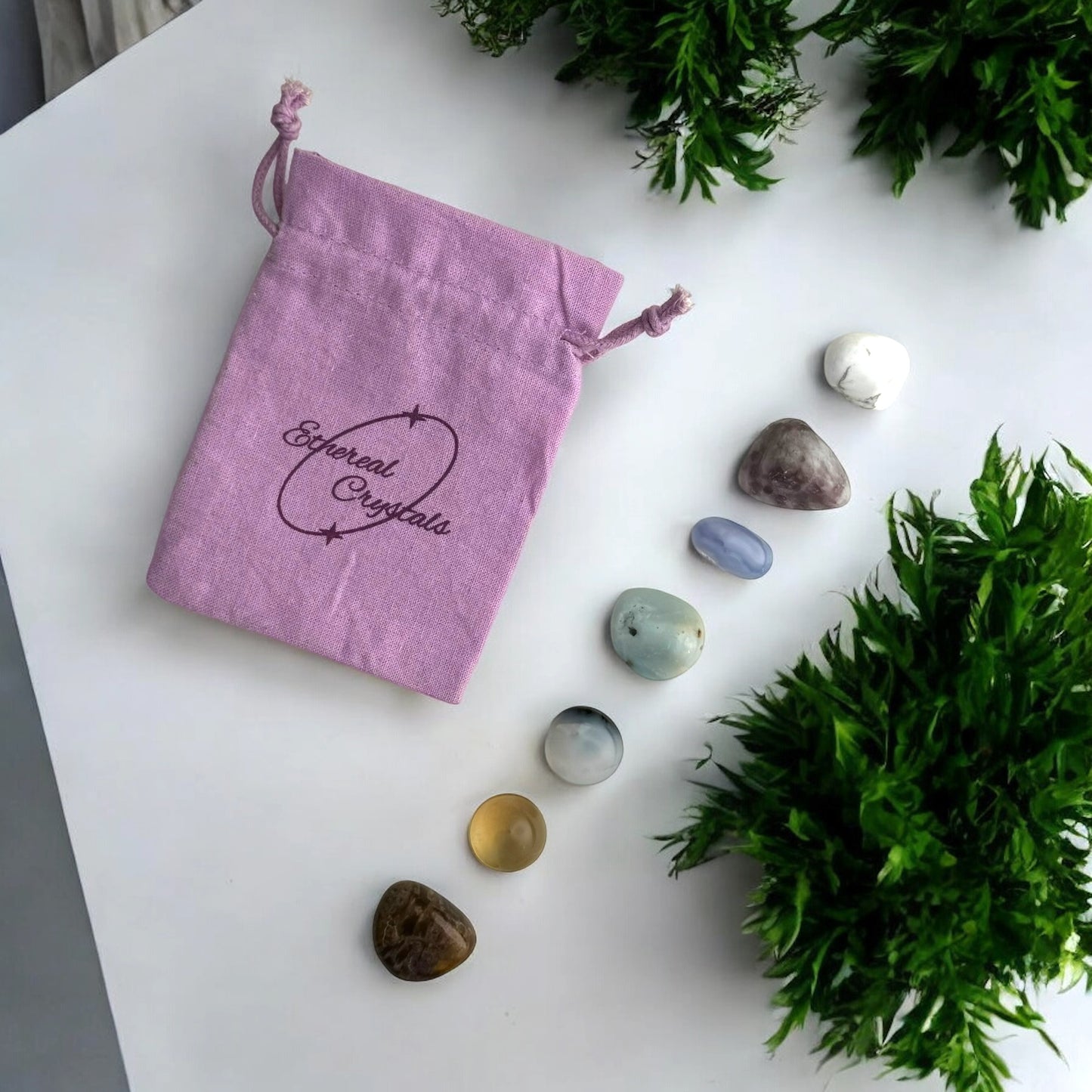 De-Stress and Sleep Aid Chakra Tumble Stone Set