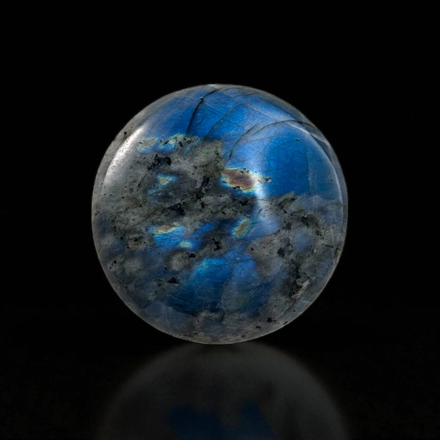 Premium Full Flash Labradorite Crystal Palm Stones