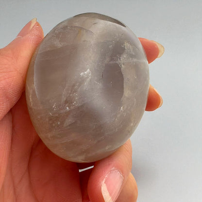 Blue Rose Quartz Crystal Palm Stones