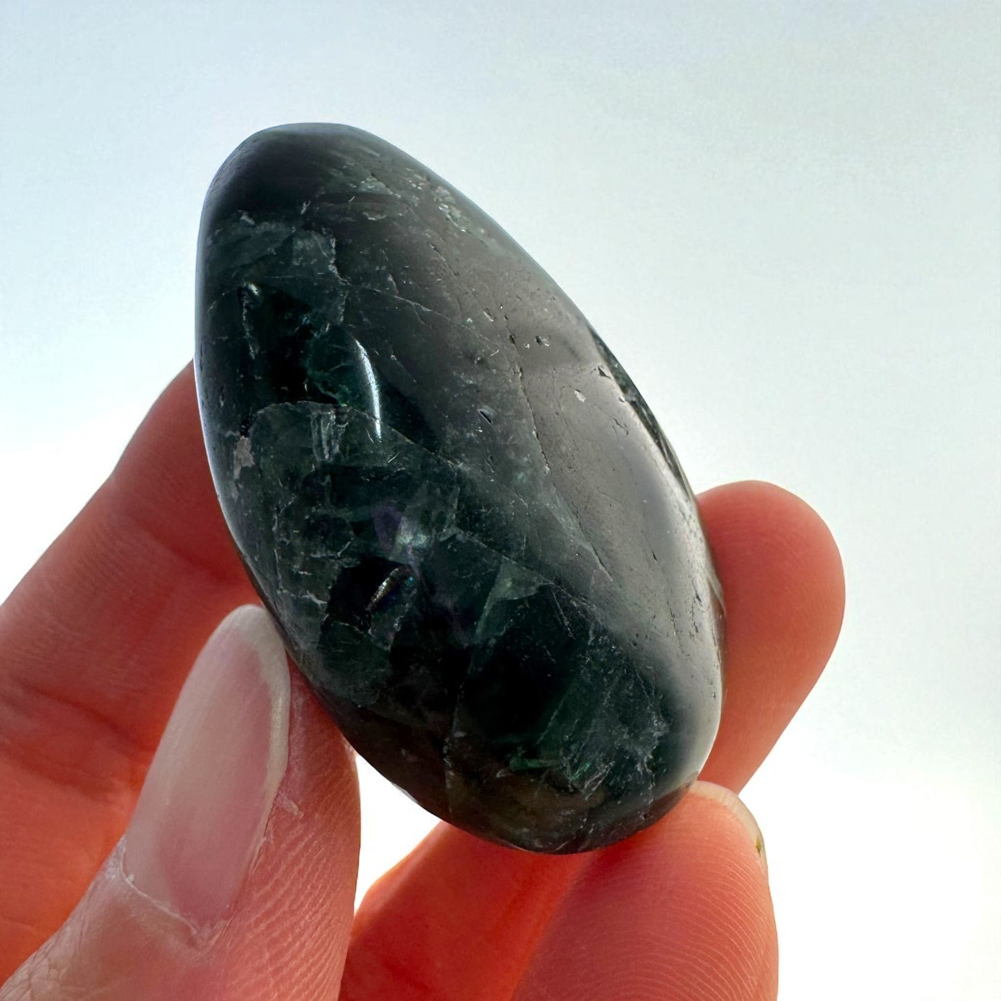 Green Apatite Crystal Palm Stones
