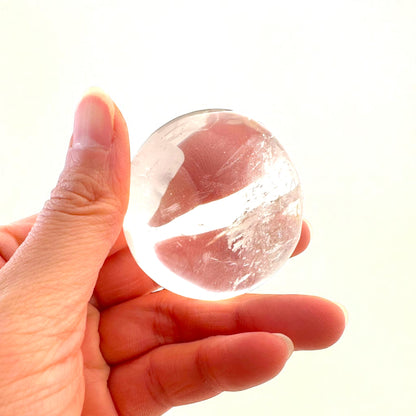Clear Quartz Crystal Palm Stones