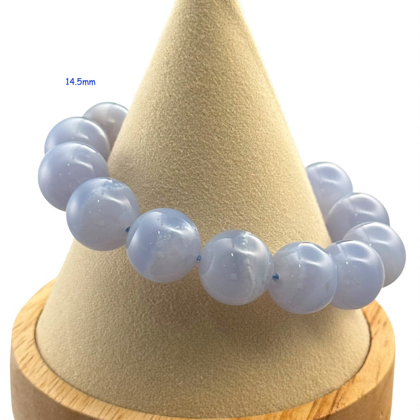 Blue Lace Agate Crystal Beaded Bracelets