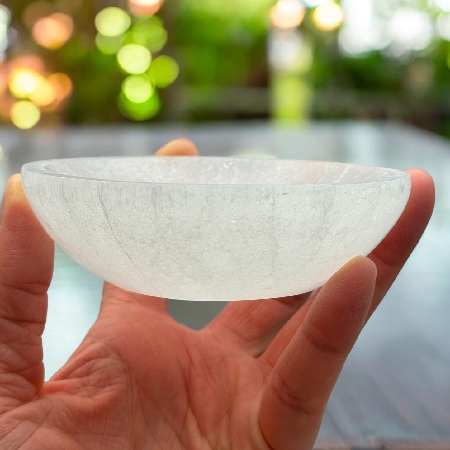 Angel Number "444" Selenite Bowl Round (S)