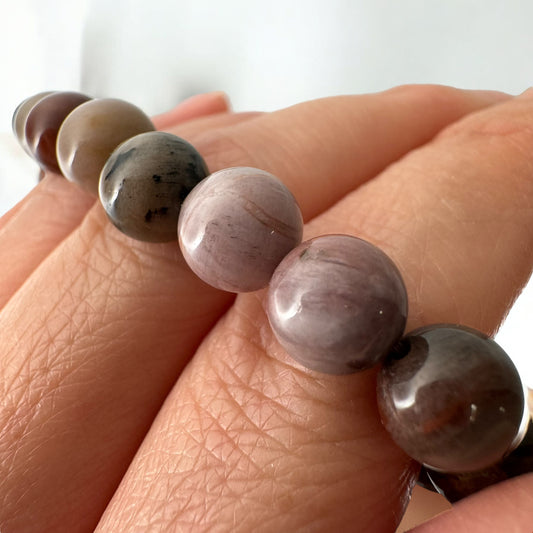 Petrified Wood Beaded Bracelet (8mm)