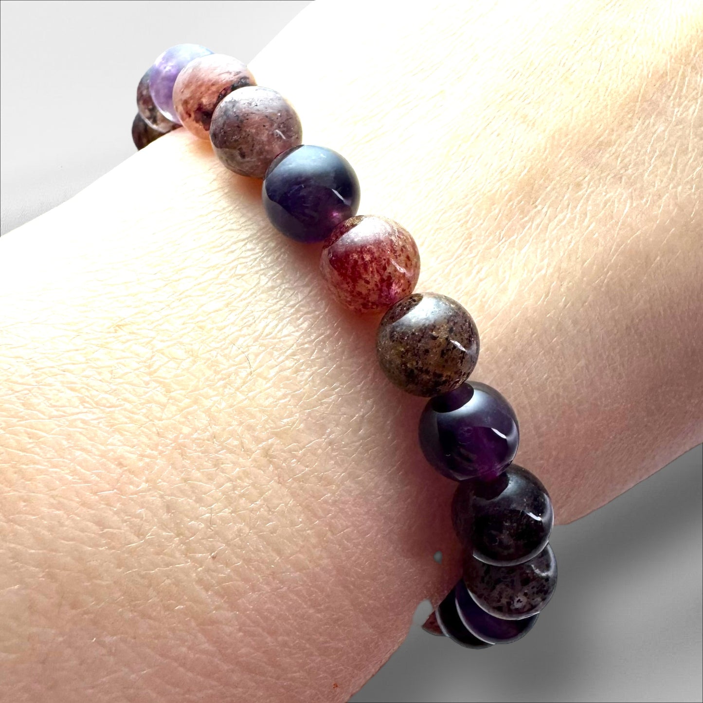 Strawberry Amethyst Crystal Beaded Bracelets