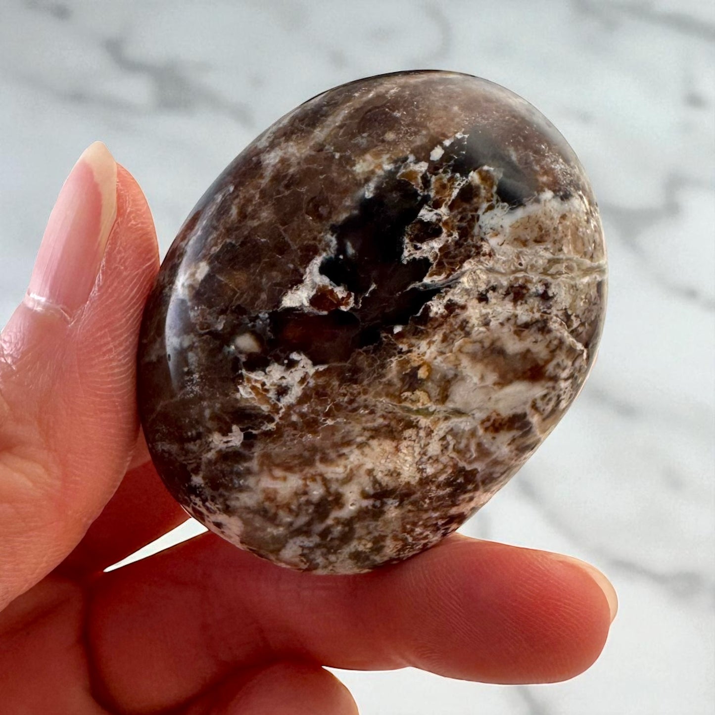 Coffee Opal Crystal Palm Stones