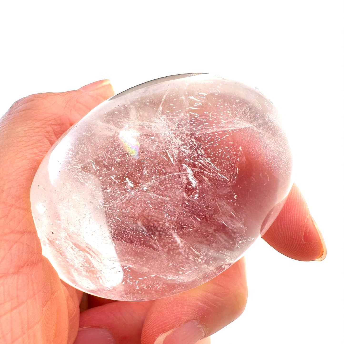 Clear Quartz Crystal Palm Stones