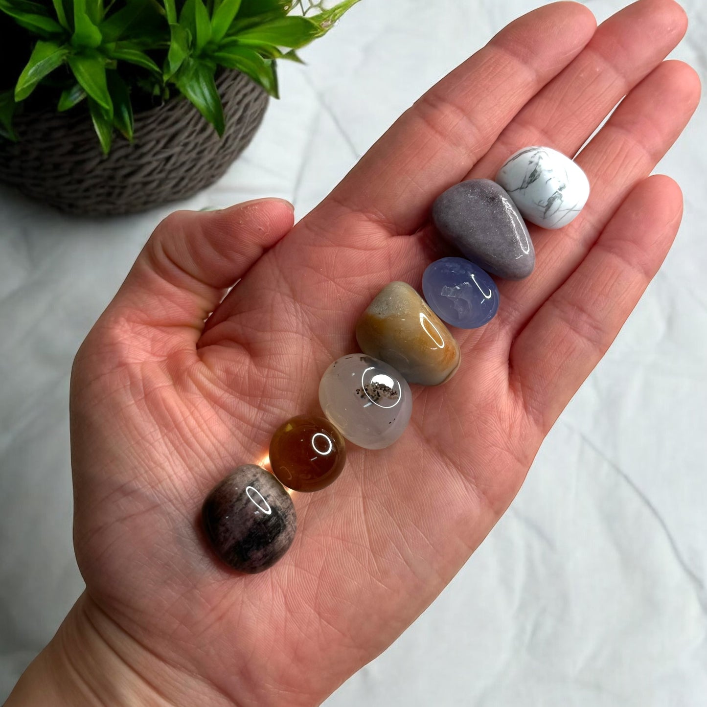 De-Stress and Sleep Aid Chakra Tumble Stone Set