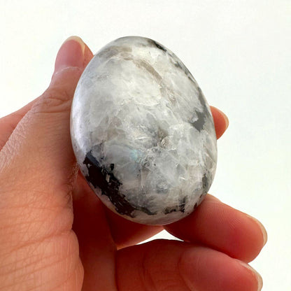 Rainbow Moonstone Crystal Palm Stones