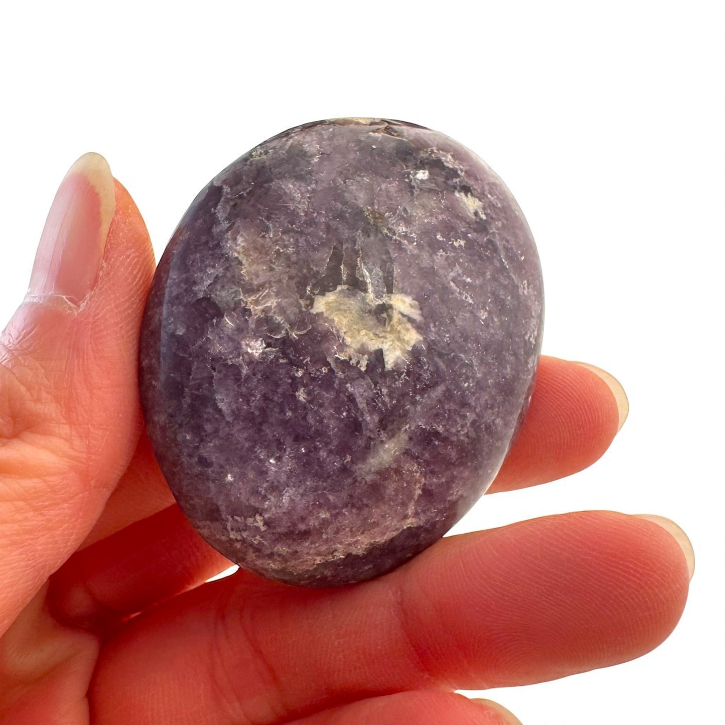 Lepidolite Crystal Palm Stones