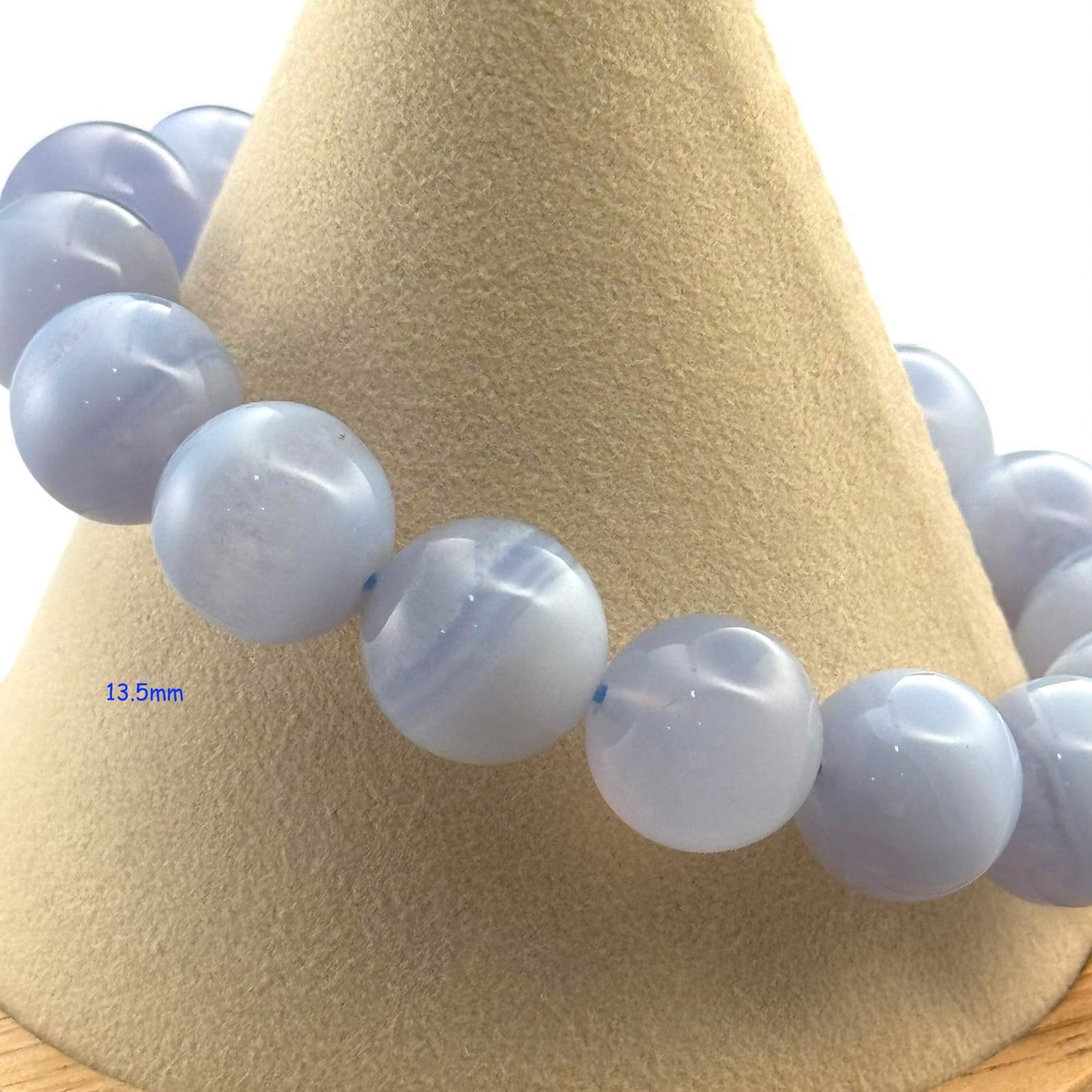 Blue Lace Agate Crystal Beaded Bracelets