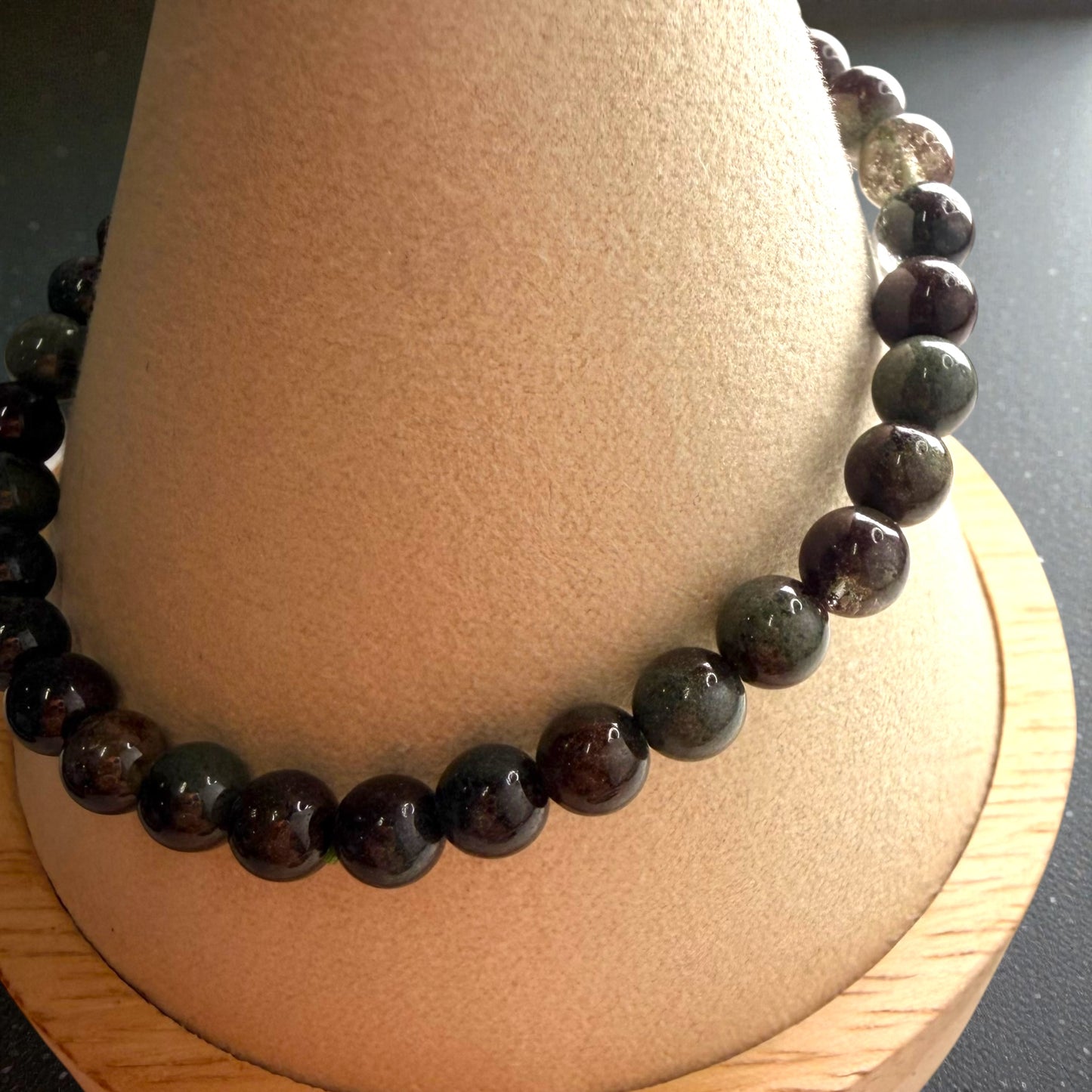 Garden Quartz (Lodolite) Crystal Beaded Bracelets