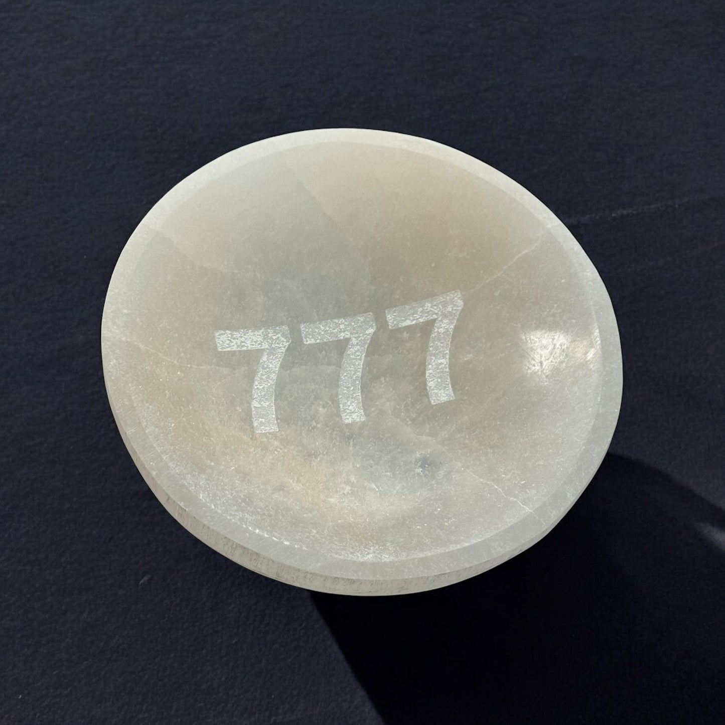 Angel Number "777" Selenite Bowl Round (M)