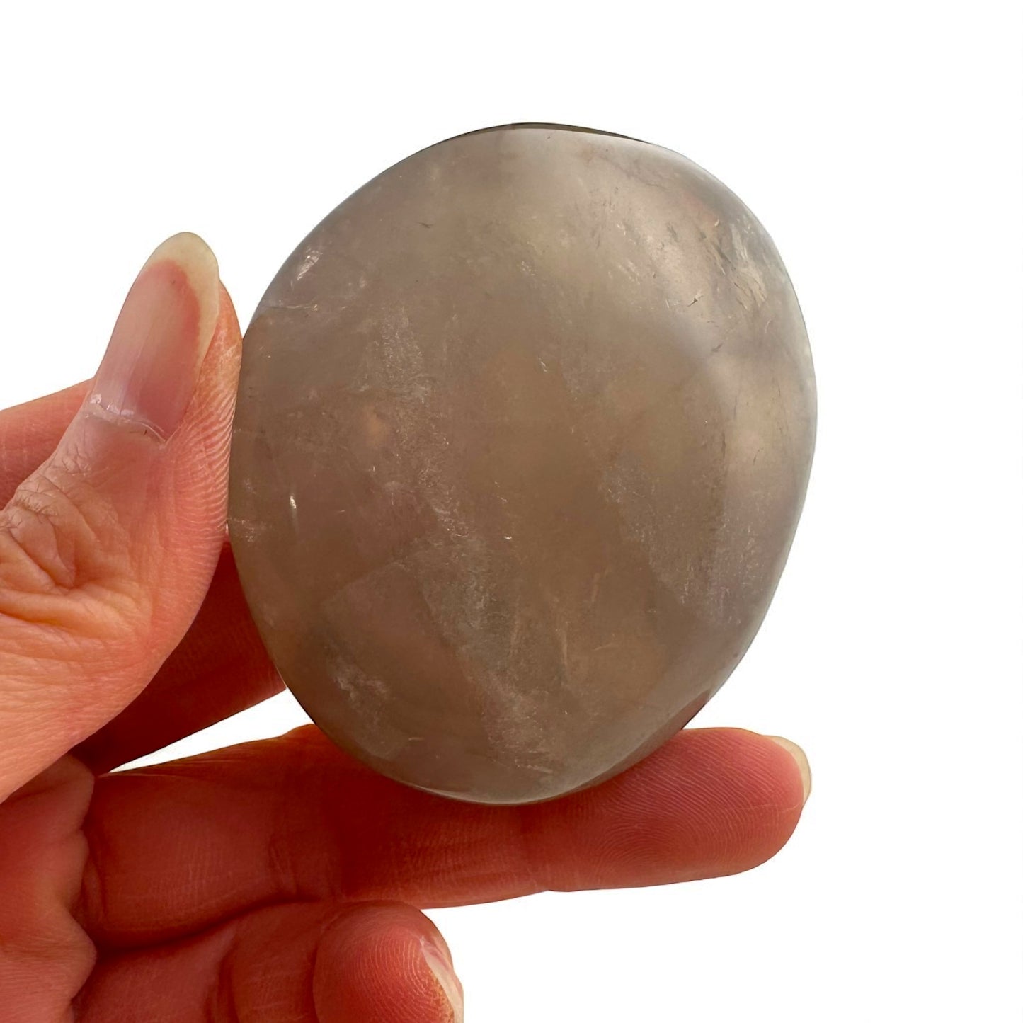 Blue Rose Quartz Crystal Palm Stones