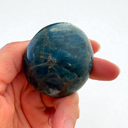 Blue Apatite Crystal Palm Stones