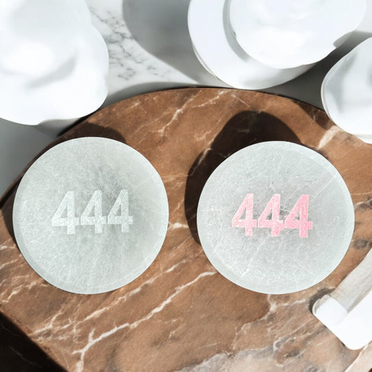 Angel Number "444" Selenite Bowl Round (S)